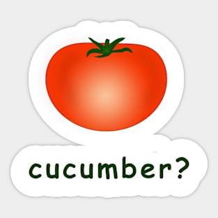 tomato or cucumber? Sticker